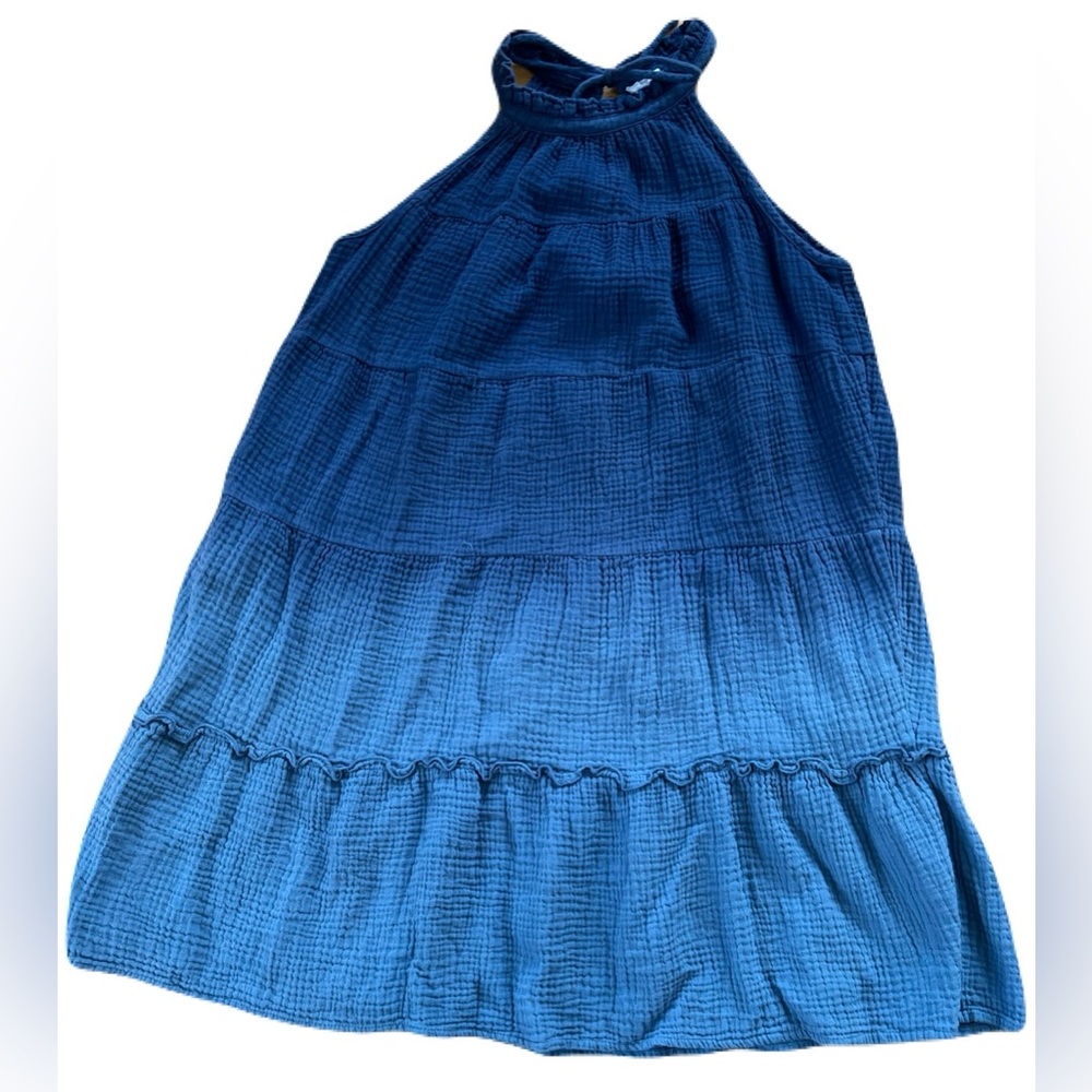 Blue Ombré Halter Midi Dress Size Small (S)- boutique item by THML